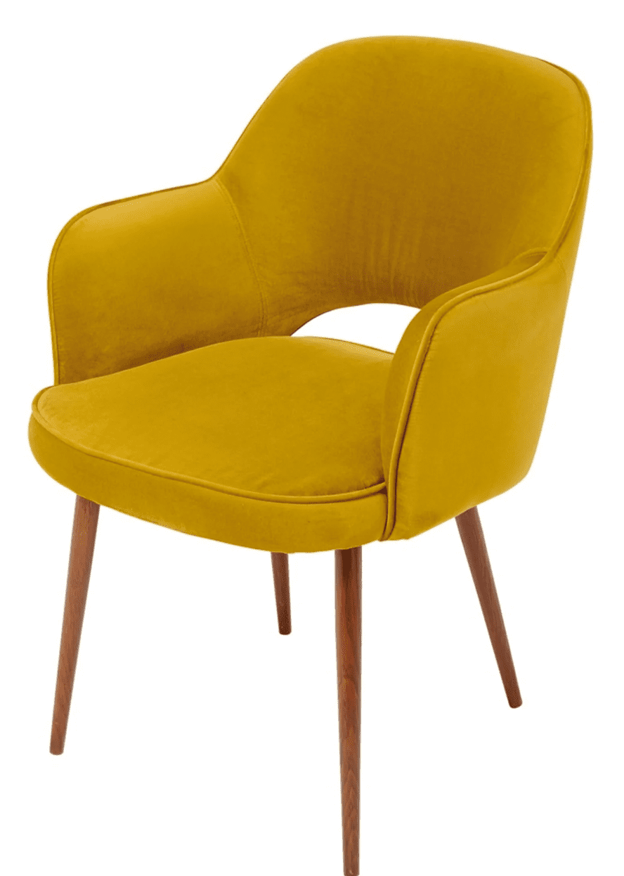 chaise retro jaune