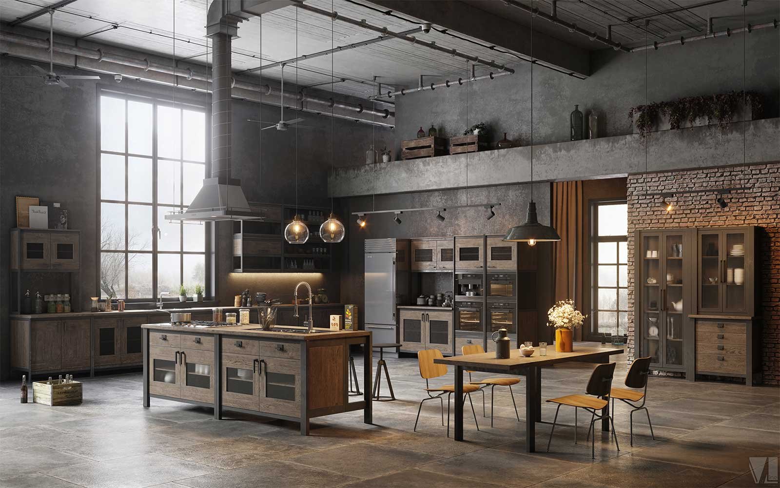 Le style industriel  Un air de loft  au look vintage 